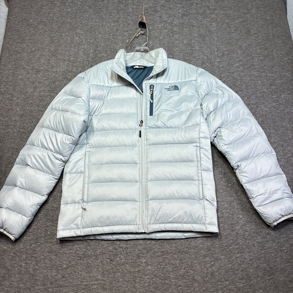 The North Face Aconcagua 2 Puffer Jacket Men Small Light Blue 550 Down Insulated